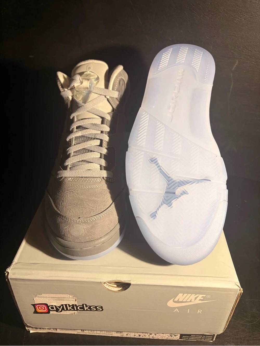 Jordan 5 Retro Men’s Sneakers - Wolf Grey 5
